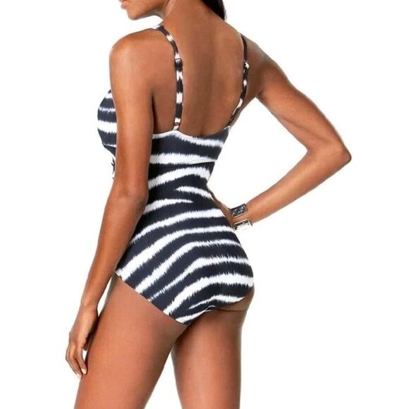 $134 Contours Coco Reef Sapphire Bra-Sized Underwire One-Piece Swimsuits 14/38 D - Picture 2 of 12